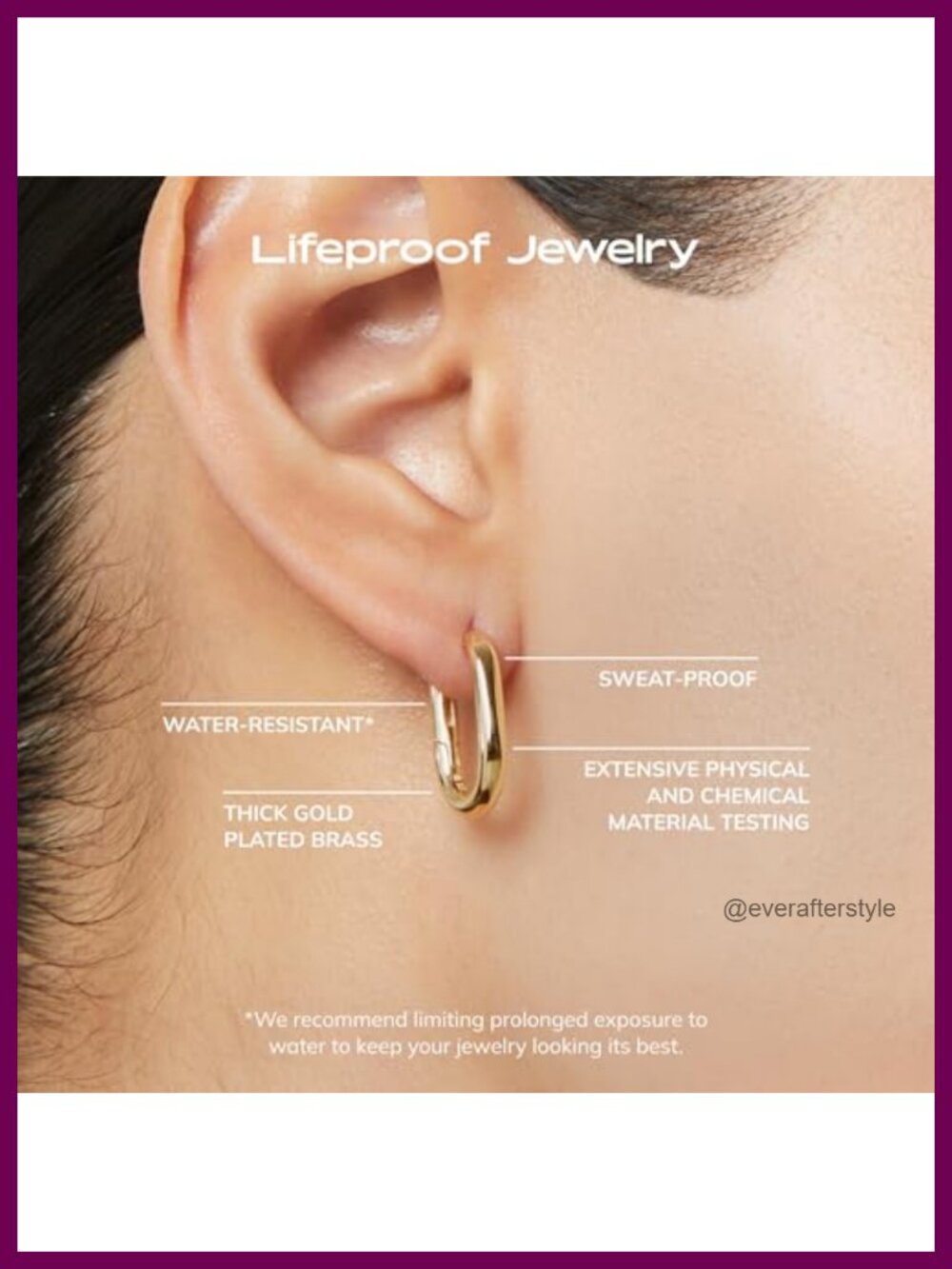 Ana Luisa Rectangle Mini Hoop Earrings, 14k Gold Plated Sterling Silver, - Picture 4 of 6
